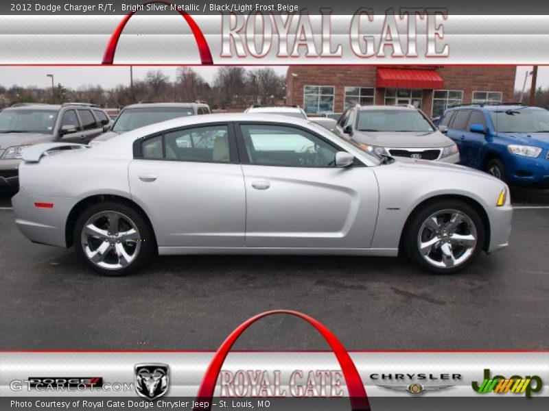 Bright Silver Metallic / Black/Light Frost Beige 2012 Dodge Charger R/T