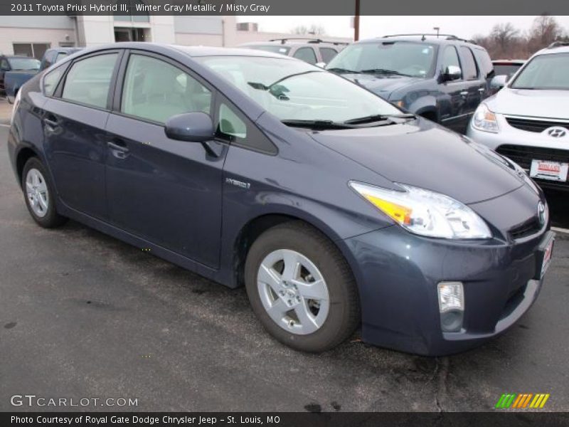Winter Gray Metallic / Misty Gray 2011 Toyota Prius Hybrid III