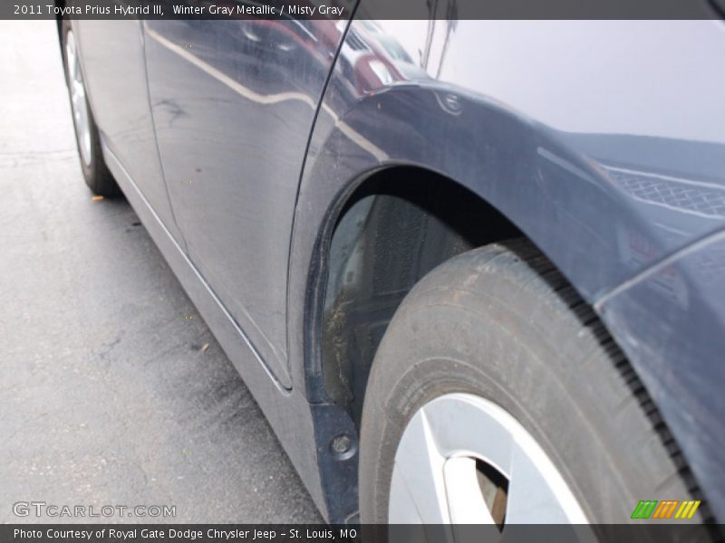 Winter Gray Metallic / Misty Gray 2011 Toyota Prius Hybrid III