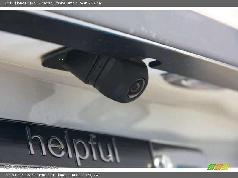 White Orchid Pearl / Beige 2013 Honda Civic LX Sedan