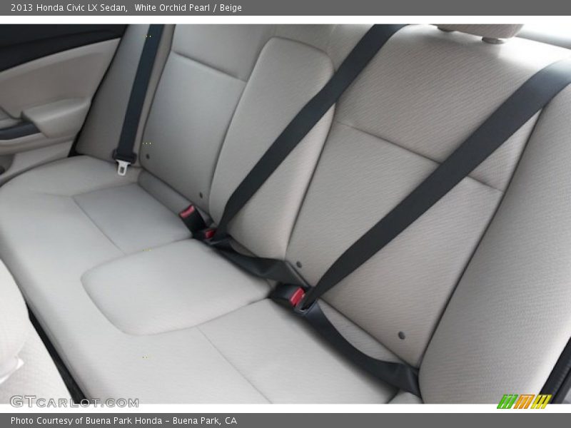 White Orchid Pearl / Beige 2013 Honda Civic LX Sedan