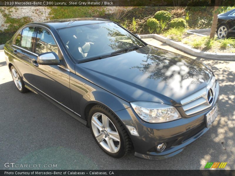 Steel Grey Metallic / Black 2010 Mercedes-Benz C 300 Luxury