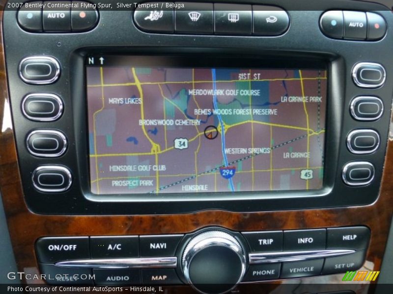 Navigation of 2007 Continental Flying Spur 