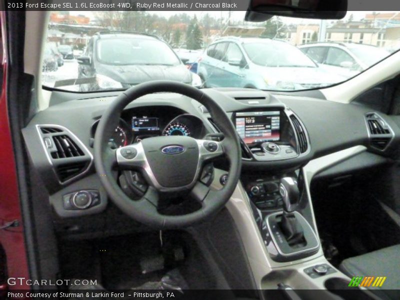 Ruby Red Metallic / Charcoal Black 2013 Ford Escape SEL 1.6L EcoBoost 4WD
