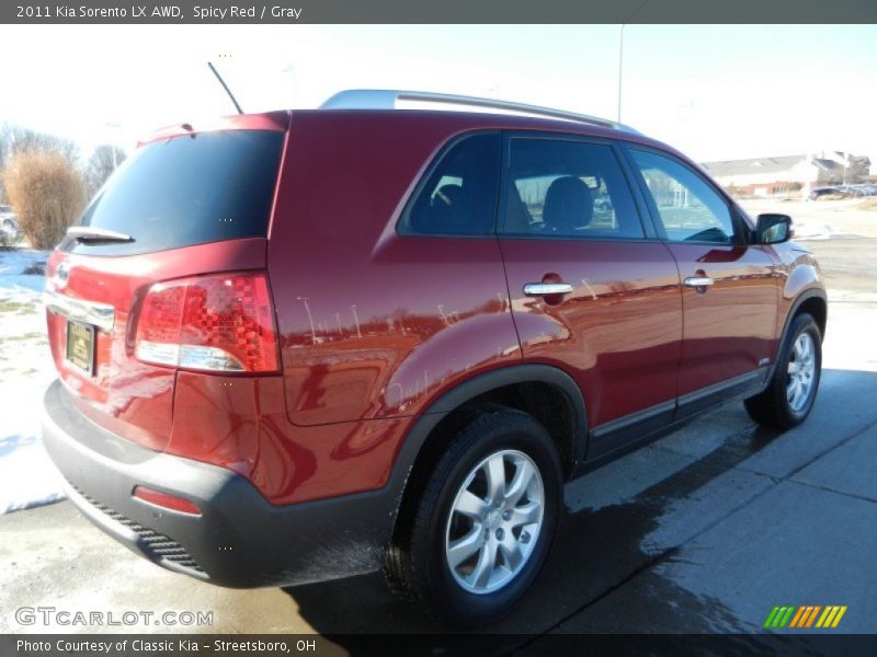 Spicy Red / Gray 2011 Kia Sorento LX AWD