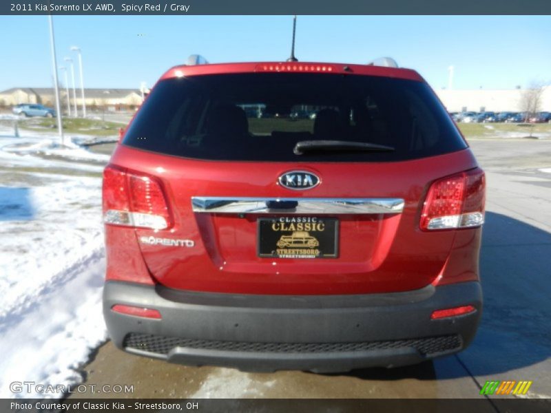 Spicy Red / Gray 2011 Kia Sorento LX AWD