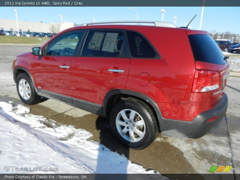 Spicy Red / Gray 2011 Kia Sorento LX AWD