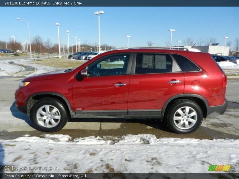 Spicy Red / Gray 2011 Kia Sorento LX AWD