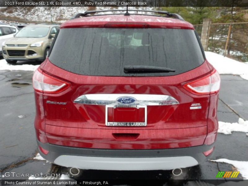 Ruby Red Metallic / Charcoal Black 2013 Ford Escape SEL 1.6L EcoBoost 4WD