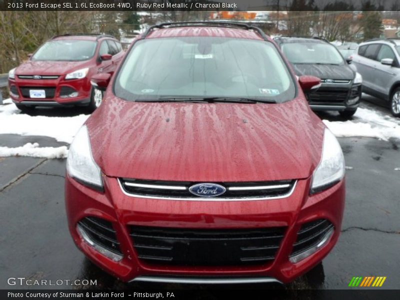 Ruby Red Metallic / Charcoal Black 2013 Ford Escape SEL 1.6L EcoBoost 4WD