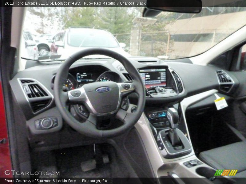 Ruby Red Metallic / Charcoal Black 2013 Ford Escape SEL 1.6L EcoBoost 4WD