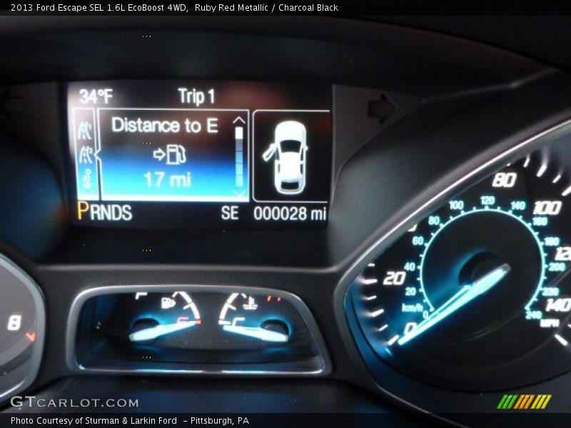 Ruby Red Metallic / Charcoal Black 2013 Ford Escape SEL 1.6L EcoBoost 4WD