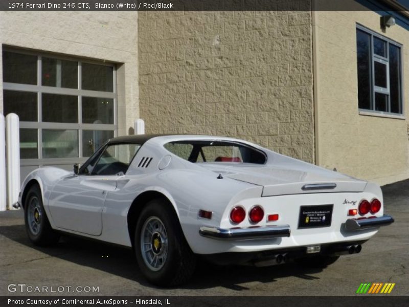 Bianco (White) / Red/Black 1974 Ferrari Dino 246 GTS