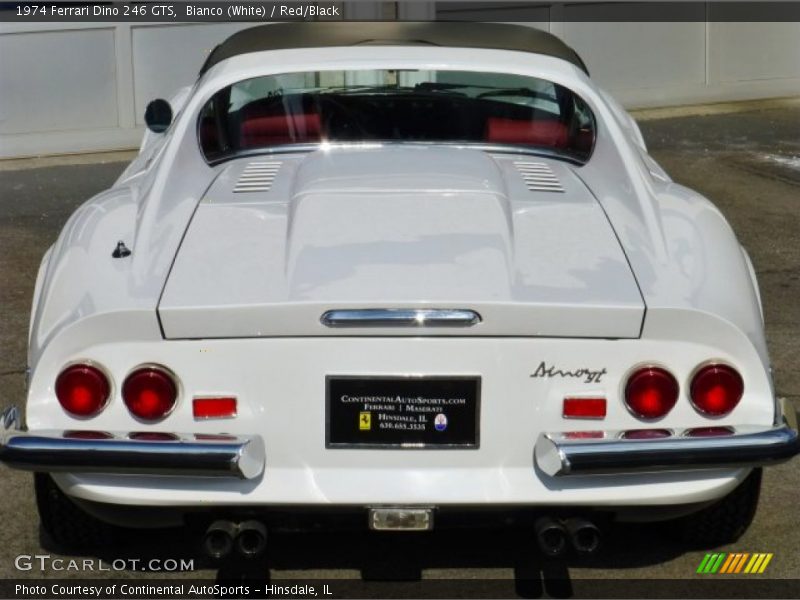 Bianco (White) / Red/Black 1974 Ferrari Dino 246 GTS