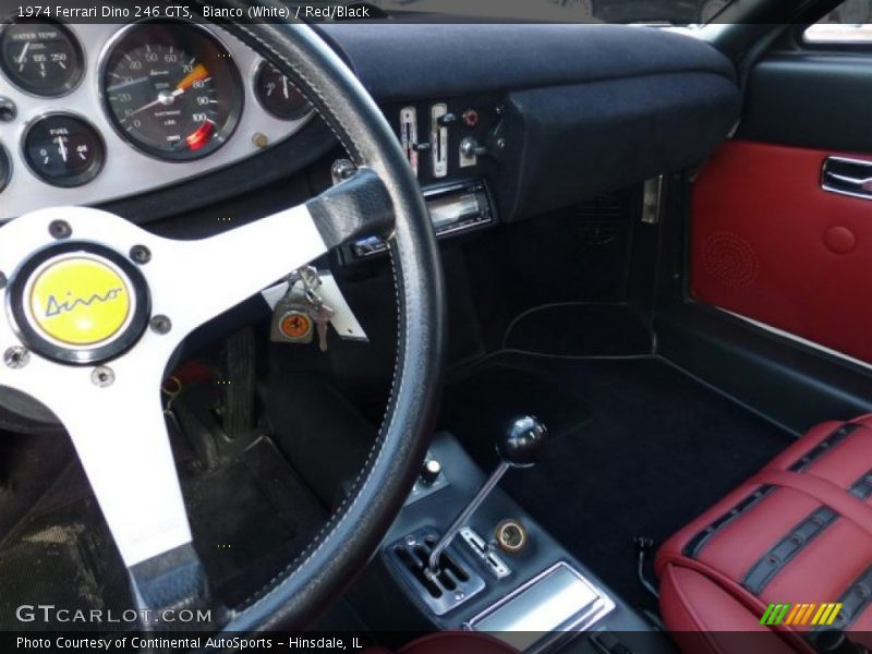 Bianco (White) / Red/Black 1974 Ferrari Dino 246 GTS
