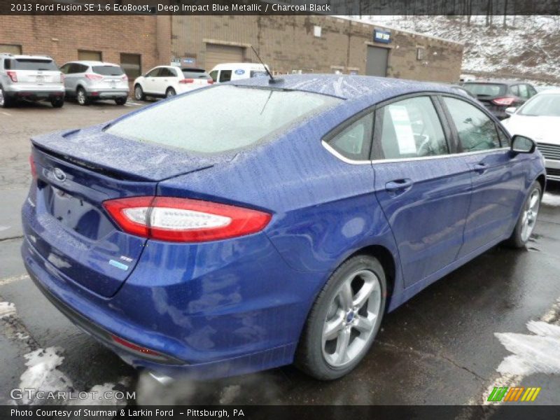 Deep Impact Blue Metallic / Charcoal Black 2013 Ford Fusion SE 1.6 EcoBoost