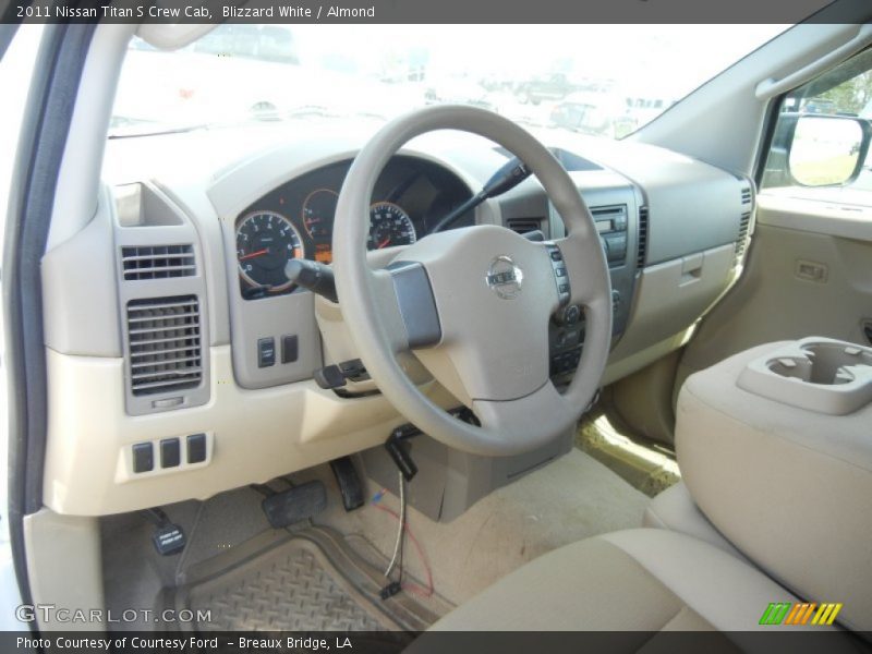 Blizzard White / Almond 2011 Nissan Titan S Crew Cab