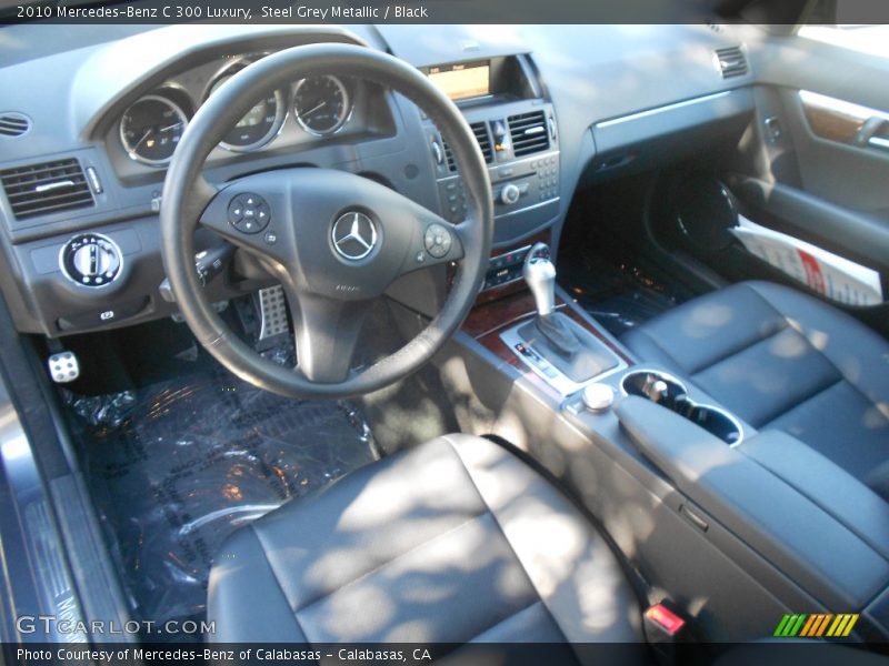 Steel Grey Metallic / Black 2010 Mercedes-Benz C 300 Luxury