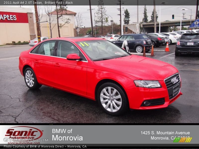 Brilliant Red / Black 2011 Audi A4 2.0T Sedan