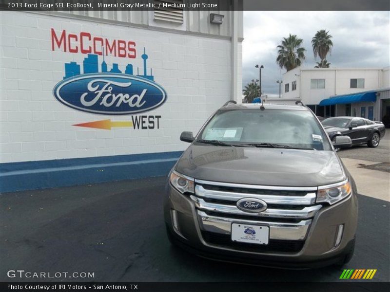 Mineral Gray Metallic / Medium Light Stone 2013 Ford Edge SEL EcoBoost