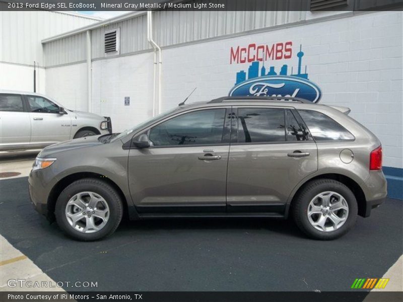 Mineral Gray Metallic / Medium Light Stone 2013 Ford Edge SEL EcoBoost