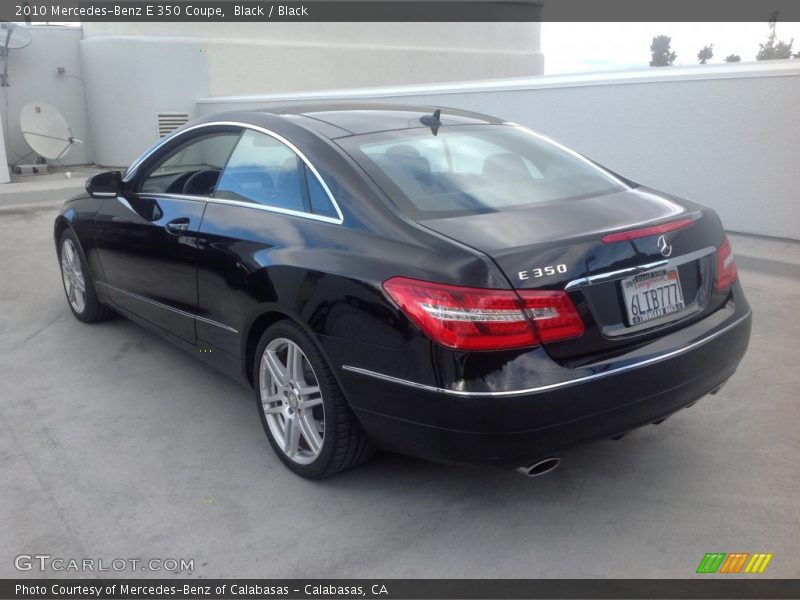 Black / Black 2010 Mercedes-Benz E 350 Coupe