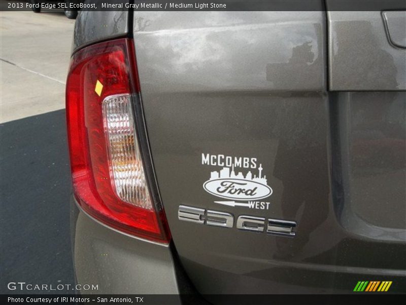 Mineral Gray Metallic / Medium Light Stone 2013 Ford Edge SEL EcoBoost