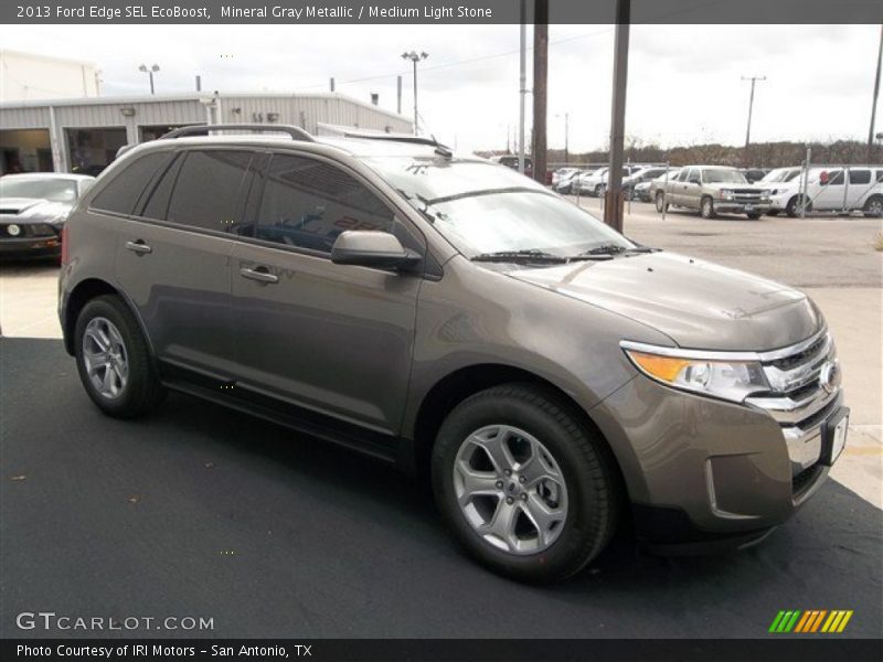 Mineral Gray Metallic / Medium Light Stone 2013 Ford Edge SEL EcoBoost