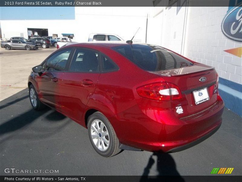 Ruby Red / Charcoal Black 2013 Ford Fiesta SE Sedan
