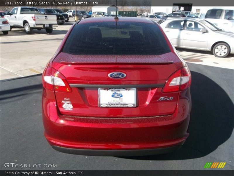Ruby Red / Charcoal Black 2013 Ford Fiesta SE Sedan