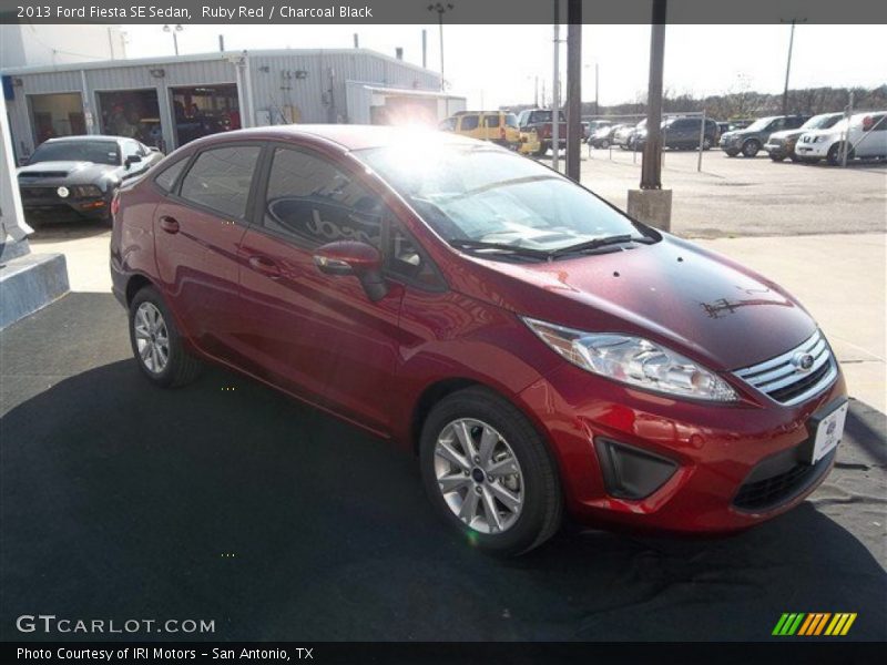 Ruby Red / Charcoal Black 2013 Ford Fiesta SE Sedan
