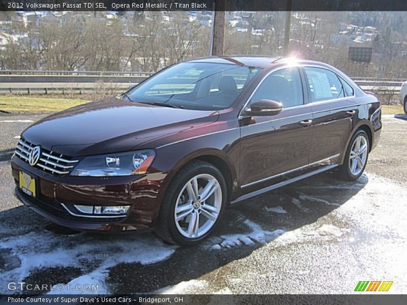 Opera Red Metallic / Titan Black 2012 Volkswagen Passat TDI SEL