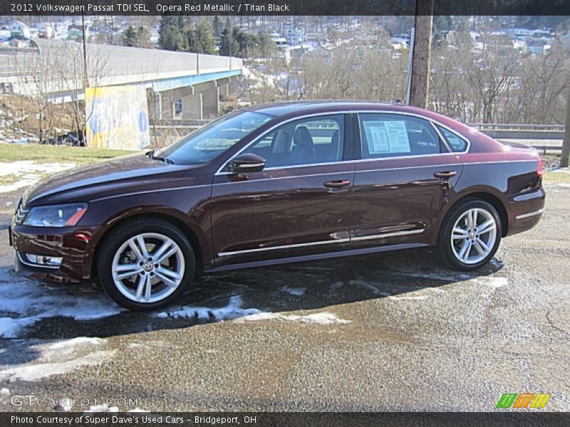 Opera Red Metallic / Titan Black 2012 Volkswagen Passat TDI SEL