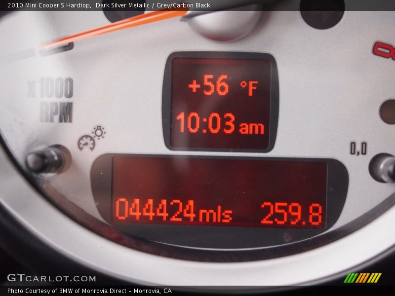Dark Silver Metallic / Grey/Carbon Black 2010 Mini Cooper S Hardtop