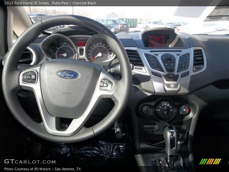 Ruby Red / Charcoal Black 2013 Ford Fiesta SE Sedan