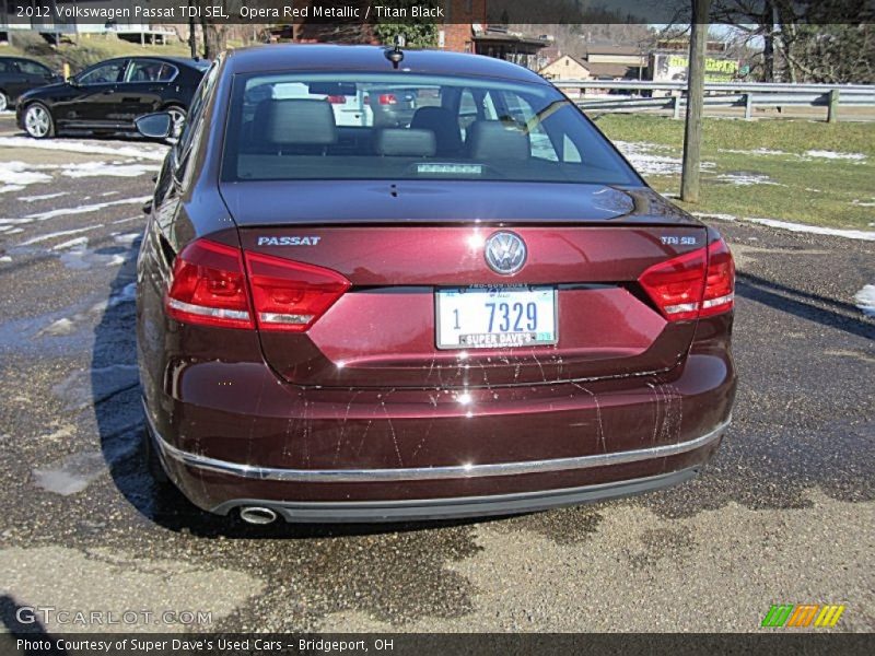 Opera Red Metallic / Titan Black 2012 Volkswagen Passat TDI SEL