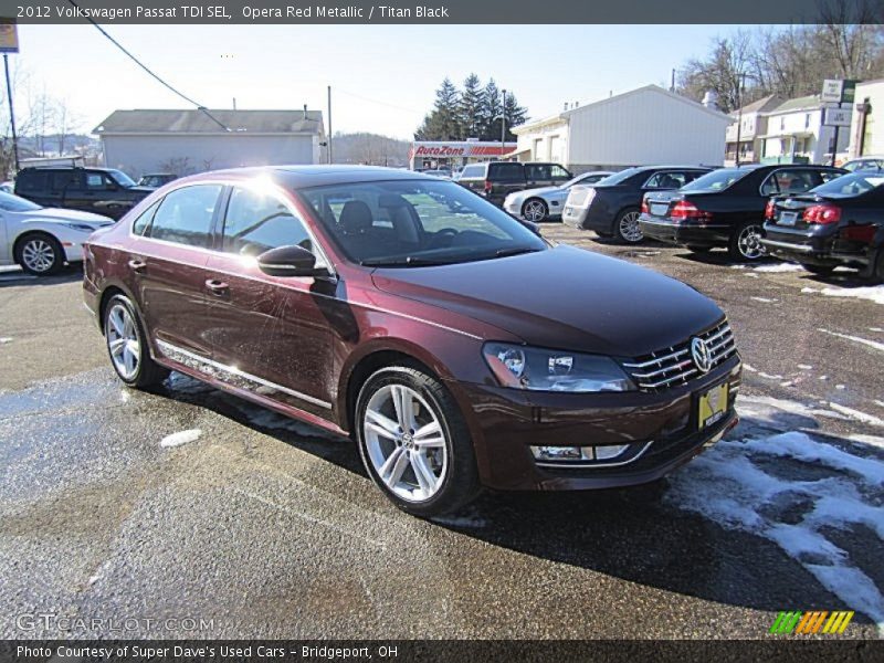 Opera Red Metallic / Titan Black 2012 Volkswagen Passat TDI SEL