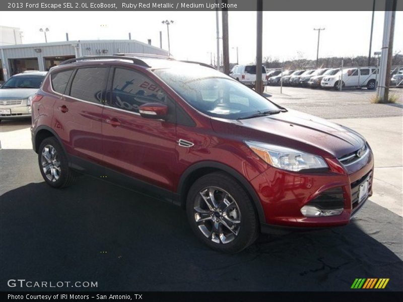 Ruby Red Metallic / Medium Light Stone 2013 Ford Escape SEL 2.0L EcoBoost