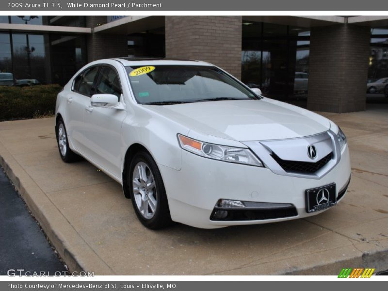 White Diamond Pearl / Parchment 2009 Acura TL 3.5