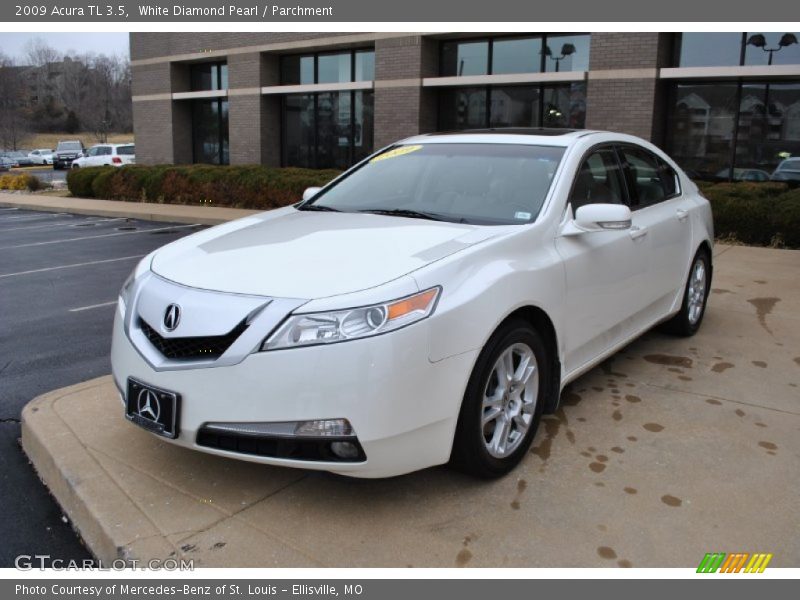 White Diamond Pearl / Parchment 2009 Acura TL 3.5