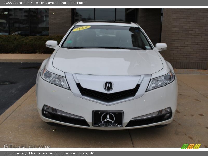 White Diamond Pearl / Parchment 2009 Acura TL 3.5