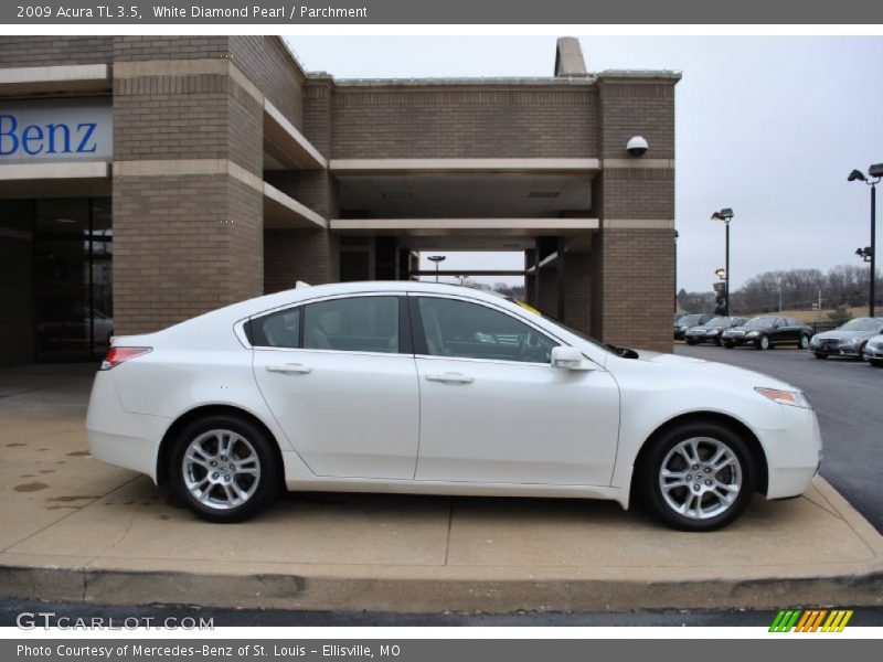 White Diamond Pearl / Parchment 2009 Acura TL 3.5