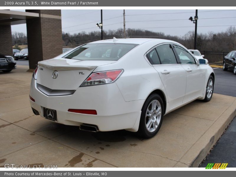 White Diamond Pearl / Parchment 2009 Acura TL 3.5