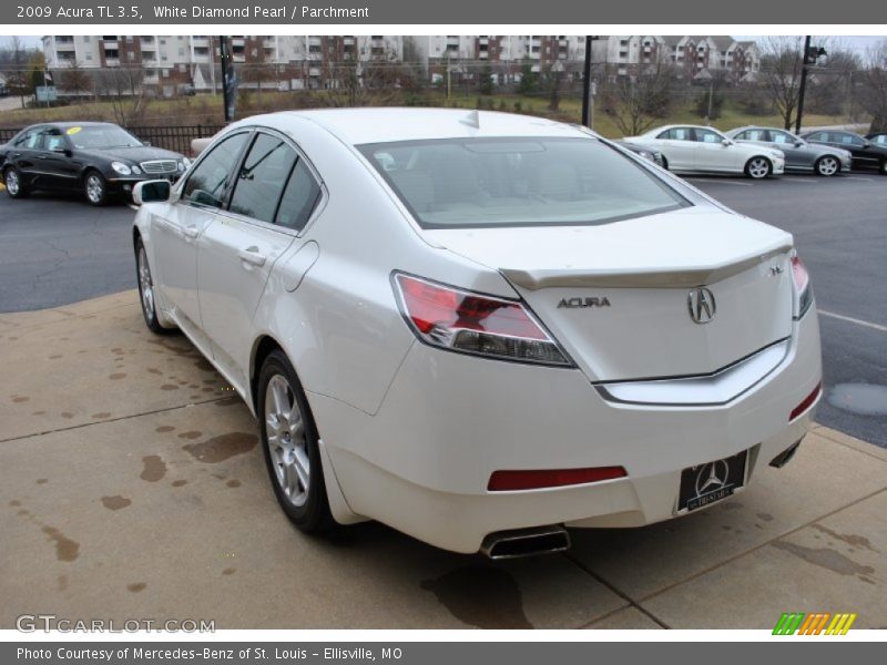 White Diamond Pearl / Parchment 2009 Acura TL 3.5