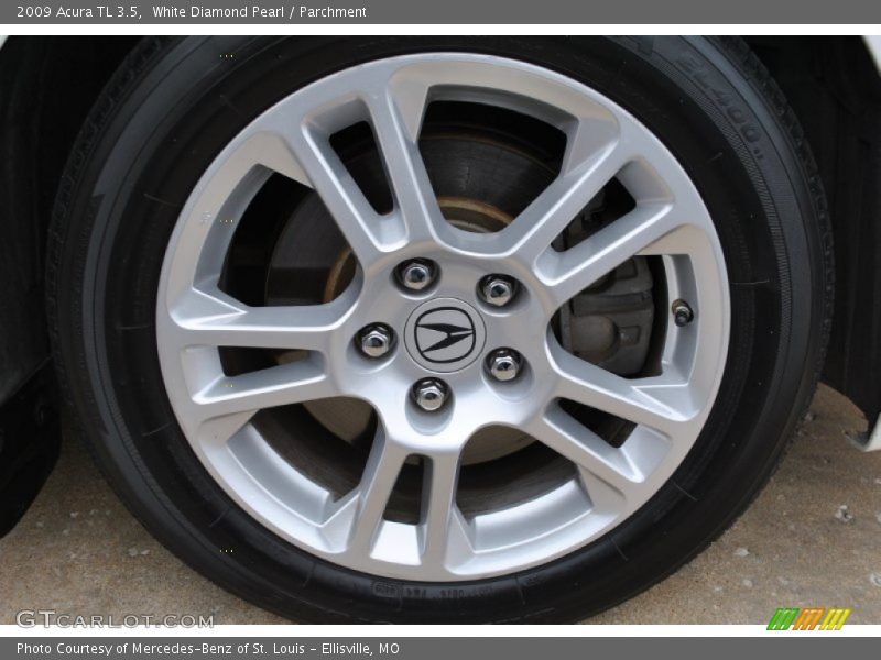 White Diamond Pearl / Parchment 2009 Acura TL 3.5