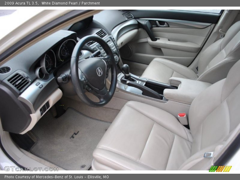 White Diamond Pearl / Parchment 2009 Acura TL 3.5