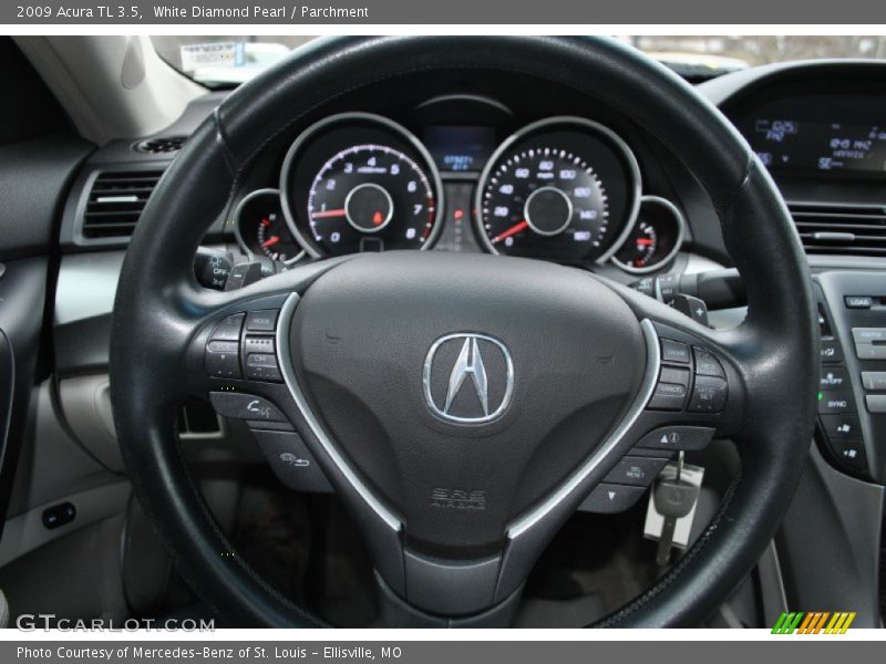 White Diamond Pearl / Parchment 2009 Acura TL 3.5