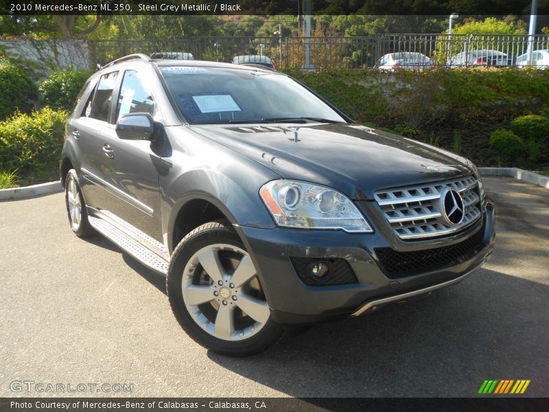 Steel Grey Metallic / Black 2010 Mercedes-Benz ML 350