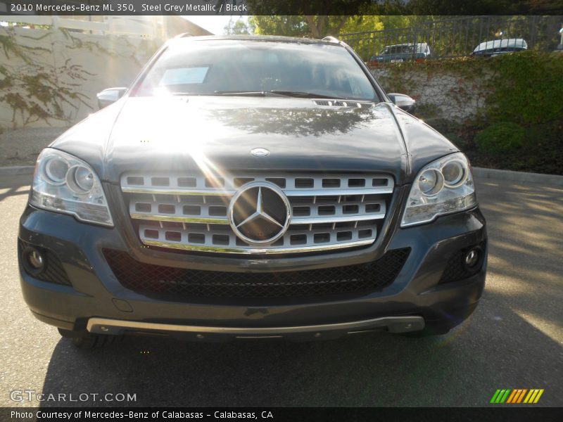 Steel Grey Metallic / Black 2010 Mercedes-Benz ML 350