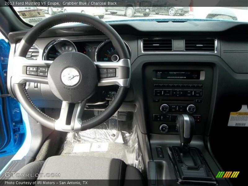 Grabber Blue / Charcoal Black 2013 Ford Mustang V6 Coupe